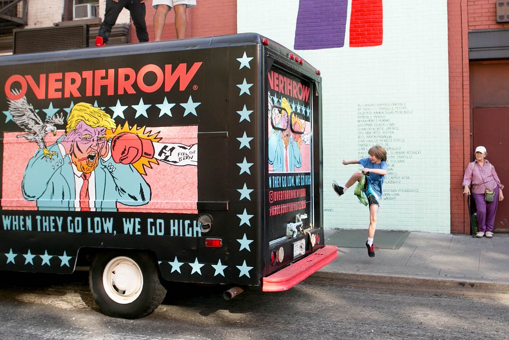 Overthrow trump truck